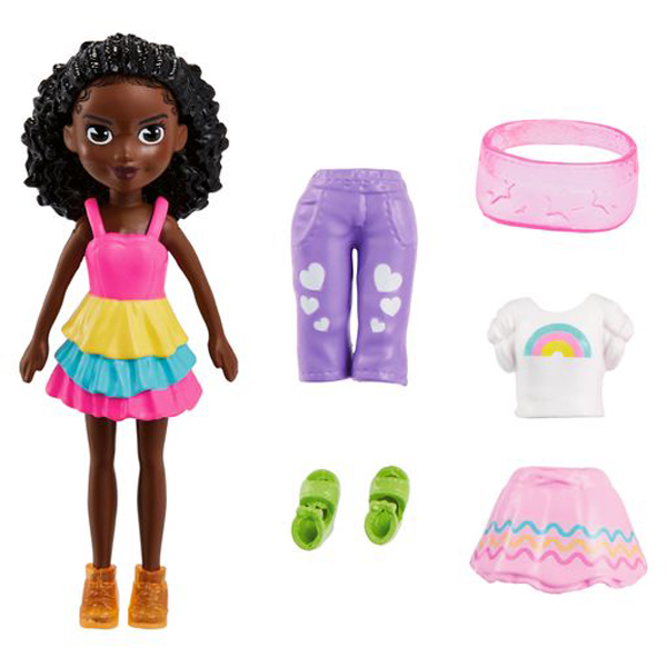Mattel Polly Pocket - Νέα Κούκλα με μόδες Mini pack Summer Fashion