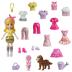 Mattel Polly Pocket G - Νέα Κούκλα με μόδες μεσαίο pack Λουλούδια