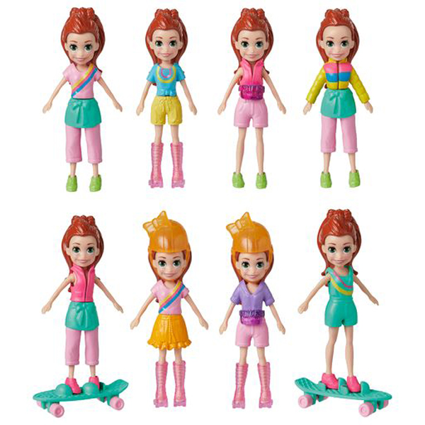 Mattel Polly Pocket D - Νέα Κούκλα με μόδες μεσαίο pack Αθλήματα
