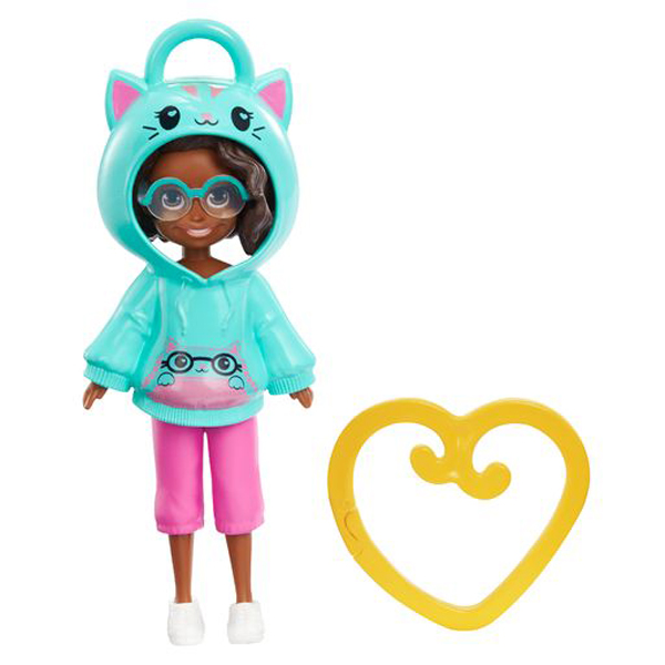 Mattel Polly Pocket Κούκλα με φουτεράκι Γατάκι