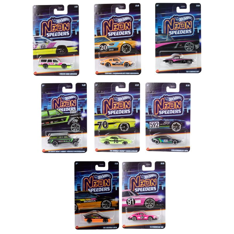 Mattel Hot Wheels Αυτοκινητάκια Neon Speeders F Σετ των 8 HLH72