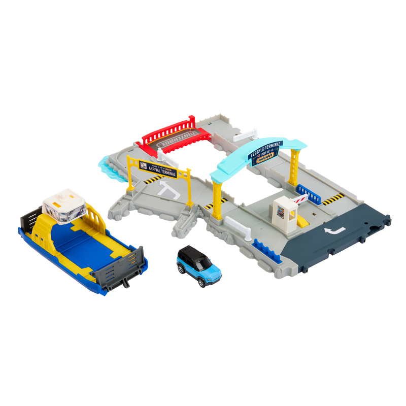 Mattel Matchbox Μικρά Σετ Δράσης Ferry Port & 2020 Land Rover Defender 90