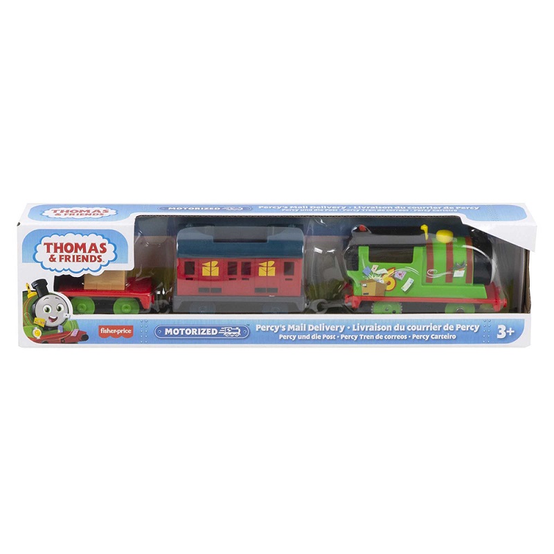 Fisher Price Thomas The Train - Μηχανοκίνητα Τρένα Με 2 Βαγόνια Percy's Mail Delivery