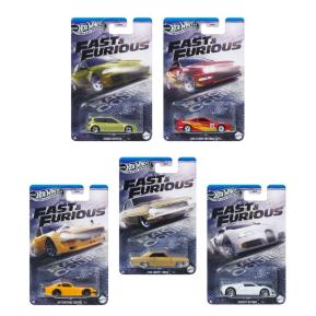 Mattel Hot Wheels Αυτοκινητάκια Ταινίες Fast & Furious Silver Series - Σετ των 5