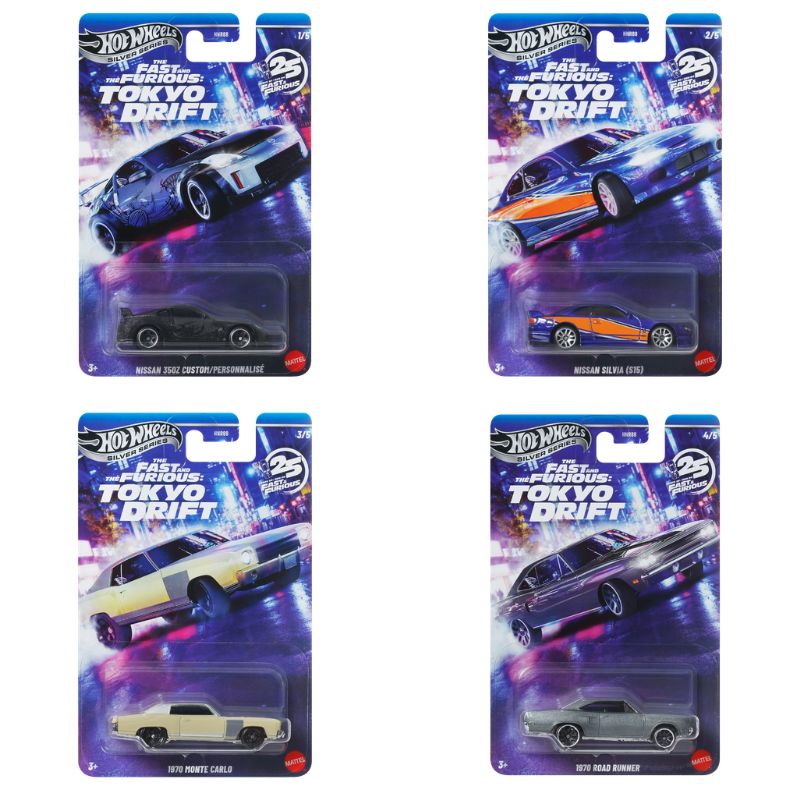 Mattel Hot Wheels Συλλεκτικά Fast & Furious Tokyo Drift  Σετ των 4 (1-4)