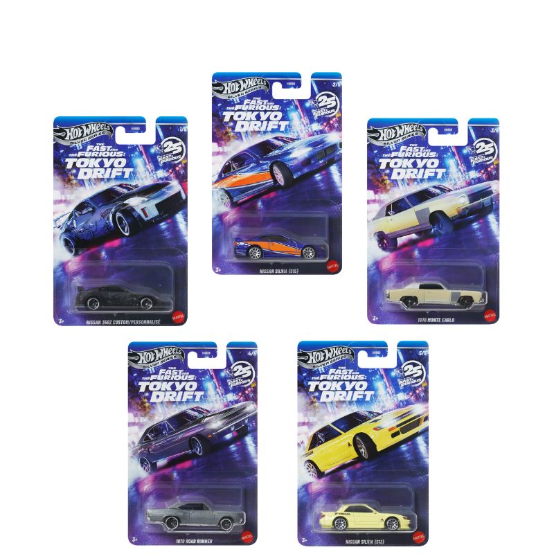 Mattel Hot Wheels Συλλεκτικά Fast & Furious Tokyo Drift  Σετ των 5 (1-5)