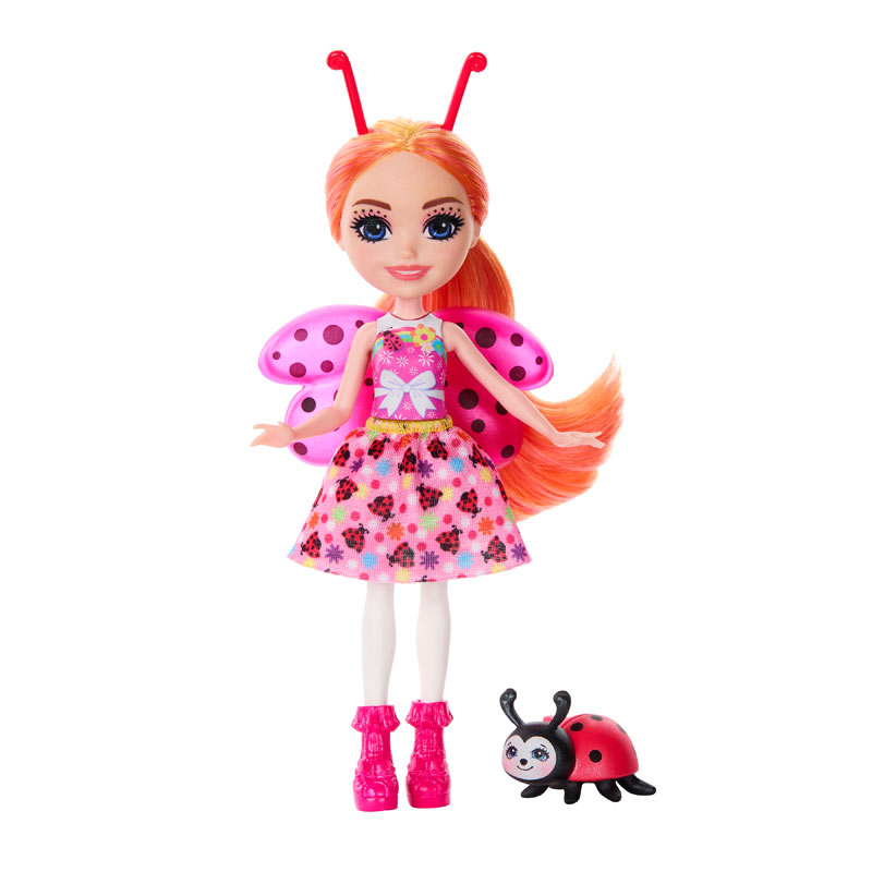 Mattel Enchantimals™ N Glam Party-Κούκλα & Ζωάκι Φιλαράκι-Ladonna Ladybug & Waft