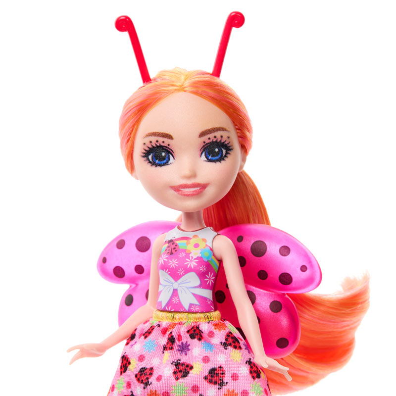 Mattel Enchantimals™ N Glam Party-Κούκλα & Ζωάκι Φιλαράκι-Ladonna Ladybug & Waft