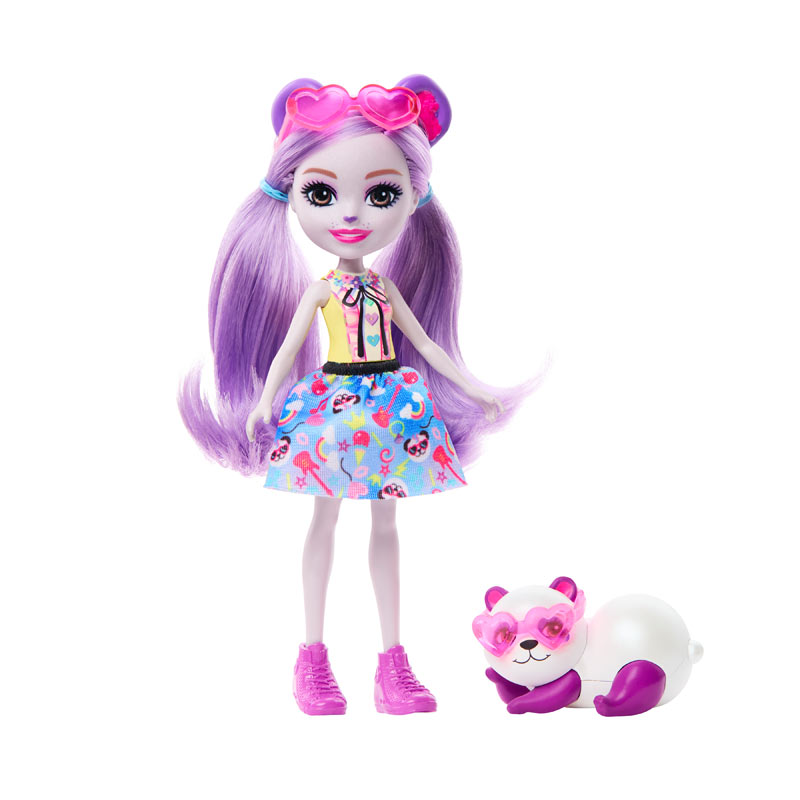 Mattel Enchantimals™ N Glam Party-Κούκλα & Ζωάκι Φιλαράκι-Pemma Panda & Clamber