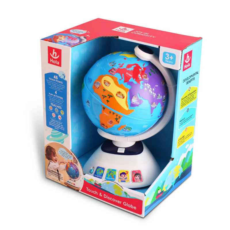 Hola Toys Touch & Discover Υδρόγειος Σφαίρα (Αγγλικά) HE8985