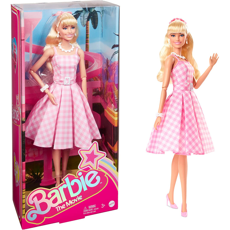 Mattel Barbie™ Movie Margot Robbie Pink Gingham Dress HPJ96