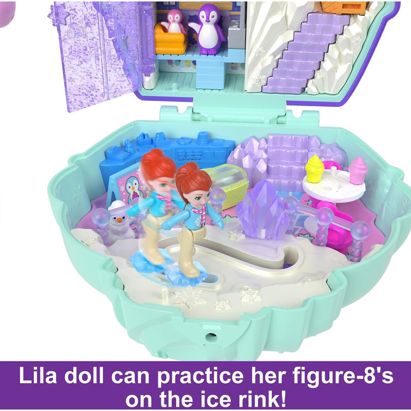 Mattel Polly Pocket Μίνι Ο Κόσμος της Polly Σετ Snow Sweet Penguin Compact