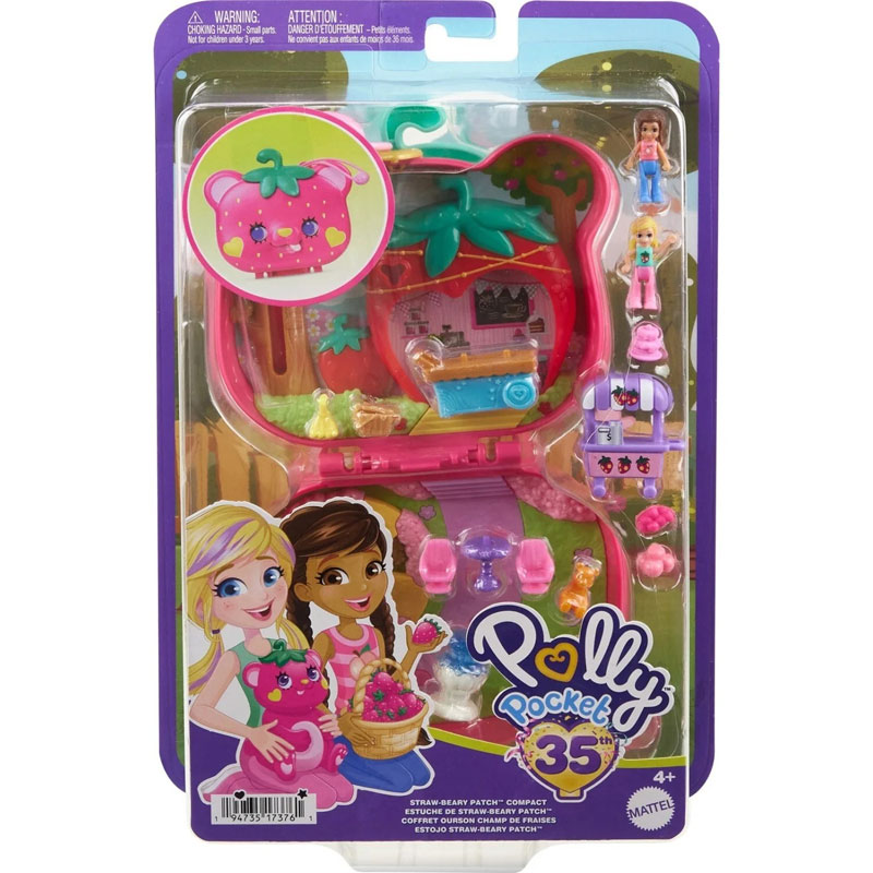 Mattel Polly Pocket Μίνι Ο Κόσμος της Polly Σετ Straw-beary Patch Compact