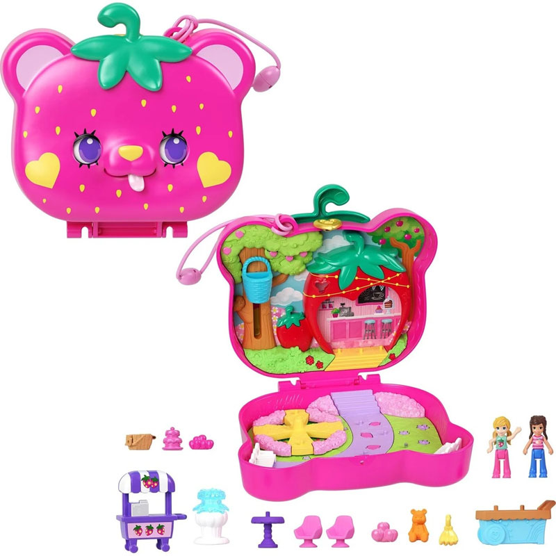 Mattel Polly Pocket Μίνι Ο Κόσμος της Polly Σετ Straw-beary Patch Compact