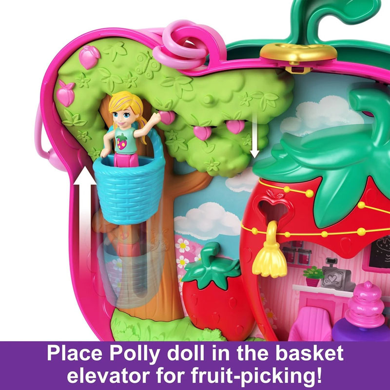 Mattel Polly Pocket Μίνι Ο Κόσμος της Polly Σετ Straw-beary Patch Compact