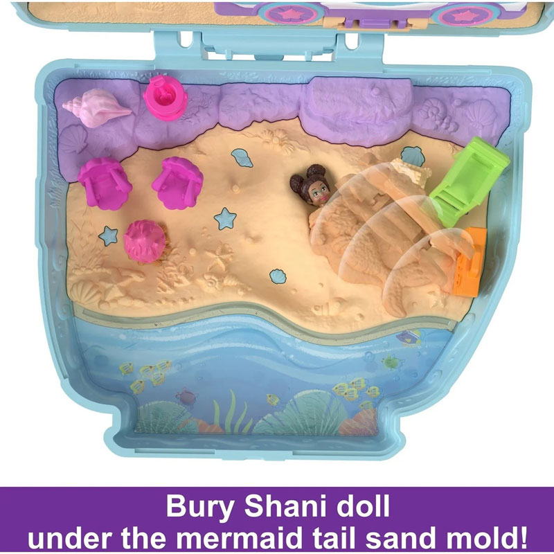 Mattel Polly Pocket Μίνι Ο Κόσμος της Polly Σετ Seaside Puppy Ride Compact