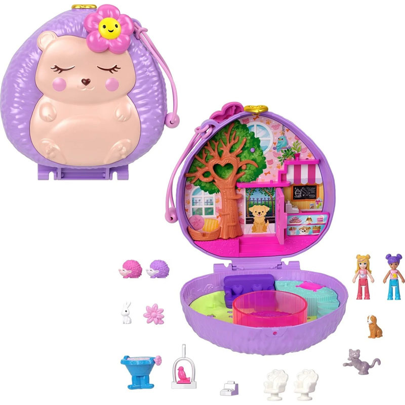 Mattel Polly Pocket Μίνι Ο Κόσμος της Polly Σετ Hedgehog Coffee Shop Compact