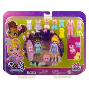 Mattel Polly Pocket - Νέες Κούκλες με μόδες μεγάλο pack Surf Sunset Fashion Pack