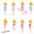 Mattel Polly Pocket - Νέες Κούκλες με μόδες μεγάλο pack Surf Sunset Fashion Pack