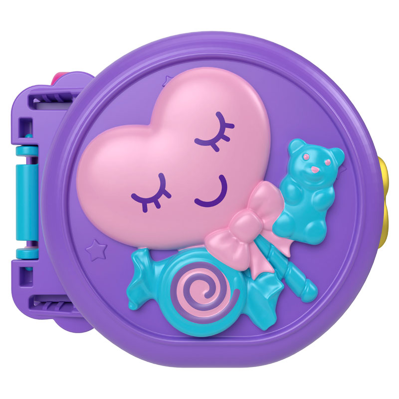 Mattel Polly Pocket On The Go Fun Purple - Heart Candy