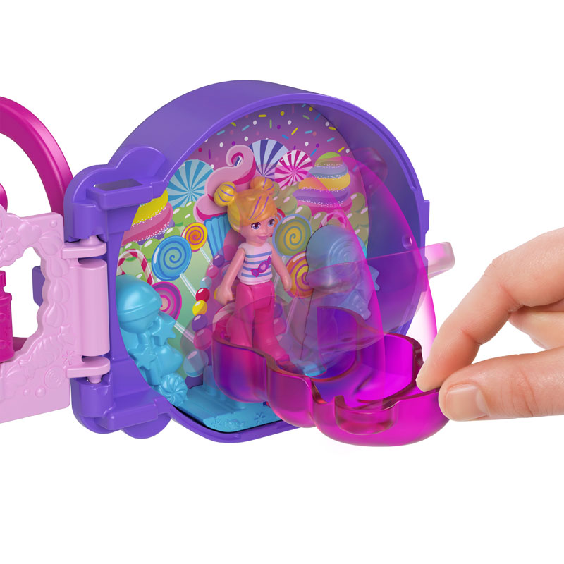 Mattel Polly Pocket On The Go Fun Purple - Heart Candy