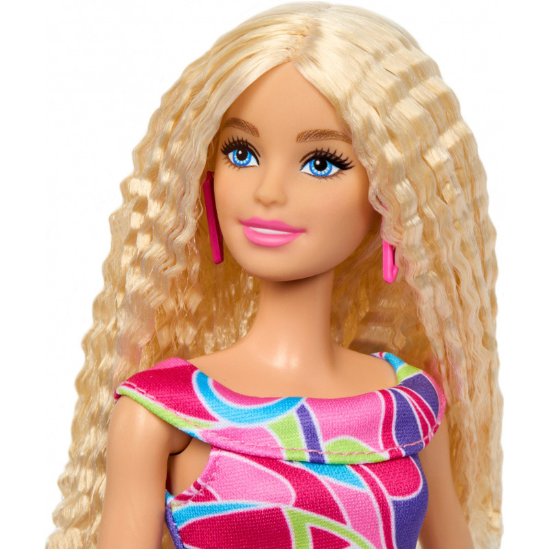 Mattel Barbie Fashionistas Blonde Totally Hair Πολύχρωμο Φόρεμα No 223 HRH20