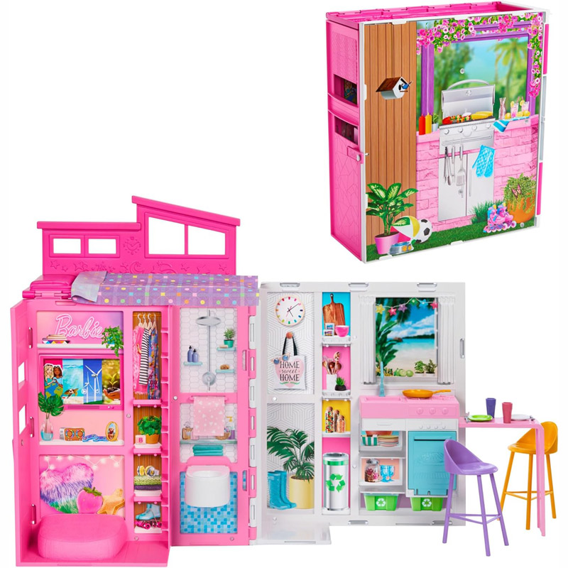 Mattel Barbie Νέο Σπιτάκι Βαλιτσάκι HRJ76