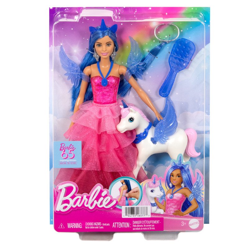 Mattel Barbie Princess Sapphire Unicorn 65th Anniversary HRR16