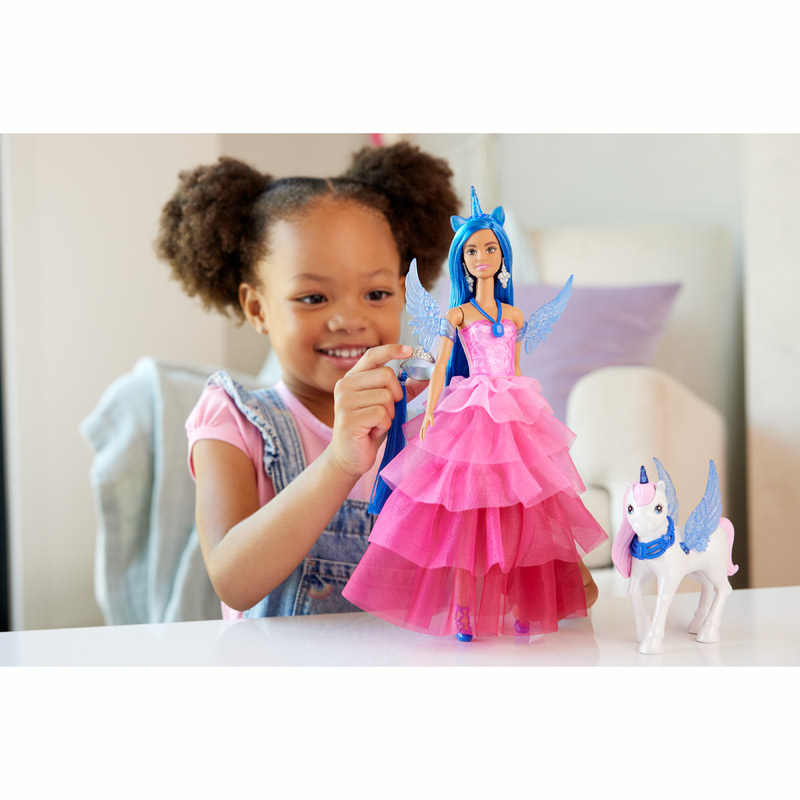 Mattel Barbie Princess Sapphire Unicorn 65th Anniversary HRR16