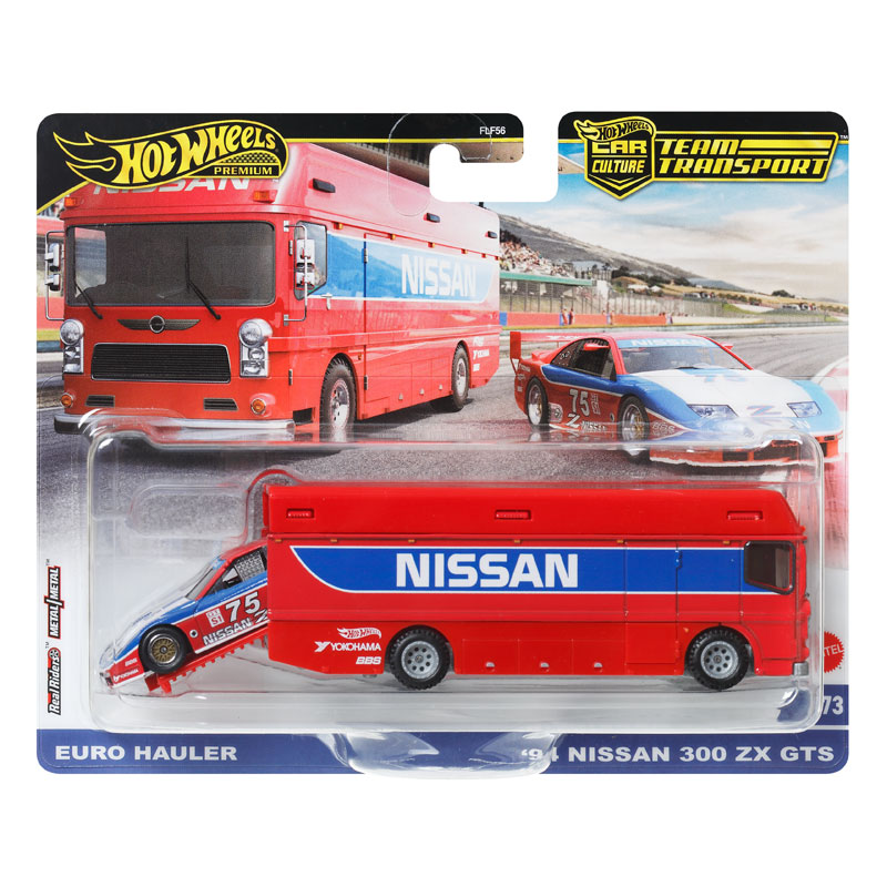 Mattel Hot Wheels Premium Νταλίκες με Αυτοκινητάκια Euro Hauler & '94 Nissan 300 ZX GTS #73