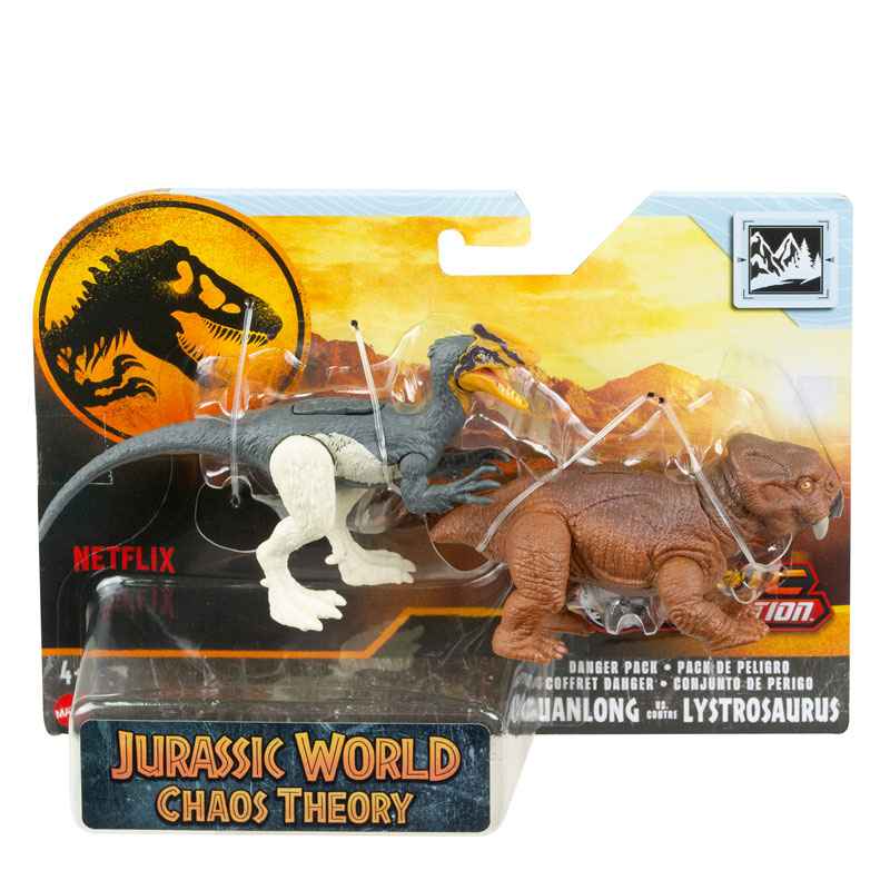 Mattel Jurassic World Νέα Βασική Φιγούρα Epic Evolution G Guanlong vs. Lystrosaurus