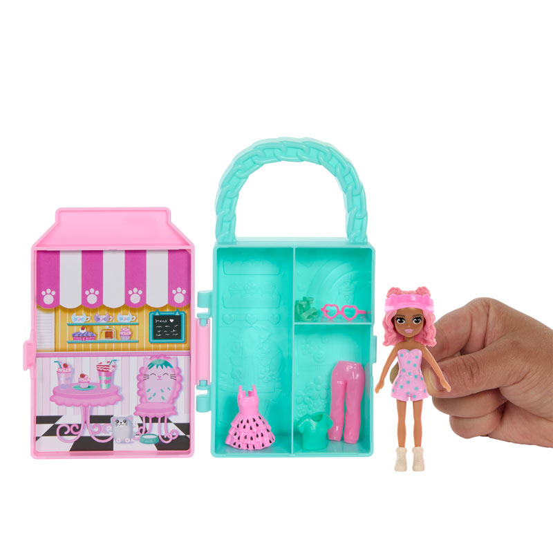 Mattel Polly Pocket Κασετίνες Μόδας Ροζ Κουτί Φραουλοχυμού