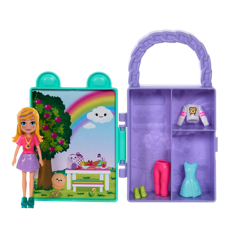 Mattel Polly Pocket Κασετίνες Μόδας Τιρκουάζ Αρκουδάκι