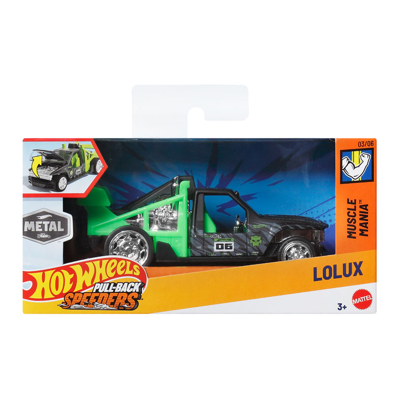 Mattel Hot Wheels Αυτοκινητάκι Pull Back 1:43 Lolux