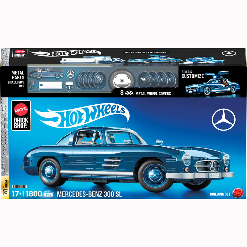 Mattel Brick Shop™ Hot Wheels Premium® Mercedez-Benz® 300SL HWW25