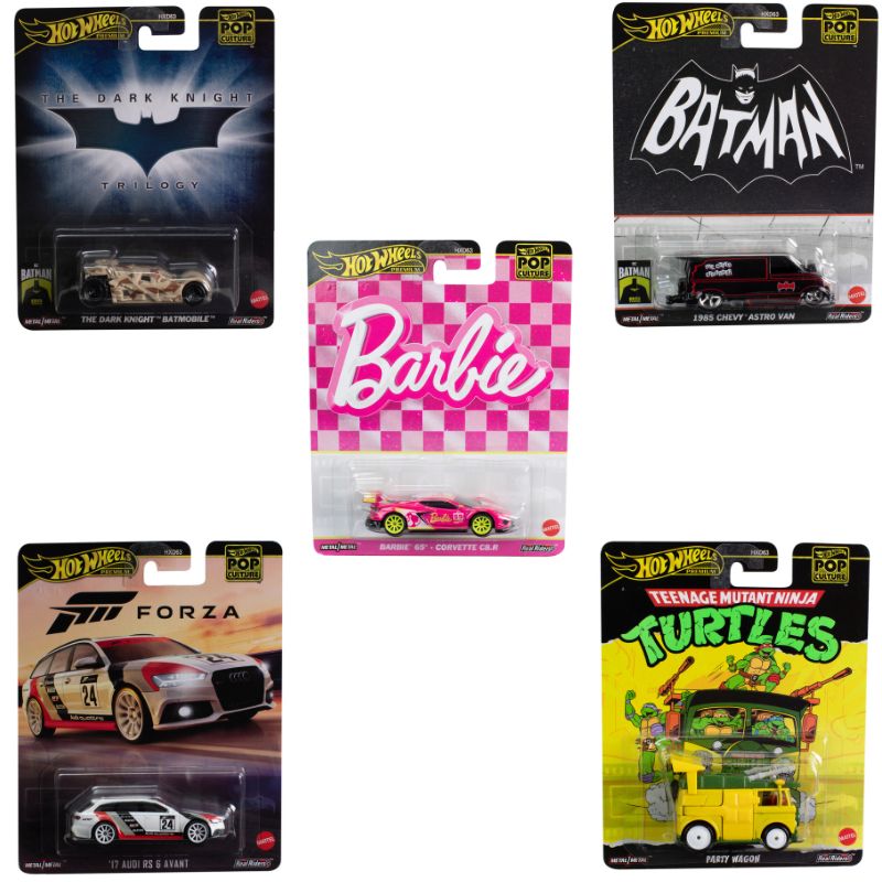 Mattel Hot Wheels Premium Αυτοκινητάκια - Συλλεκτικά Pop Culture E Σετ των 5