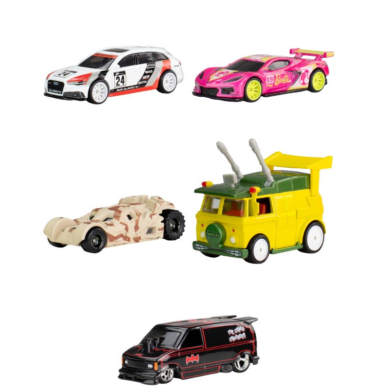Mattel Hot Wheels Premium Αυτοκινητάκια - Συλλεκτικά Pop Culture E Σετ των 5