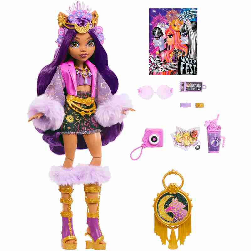 Mattel Κούκλα Monster High Monster Fest Clawdeen Wolf Fashion Doll HXH80