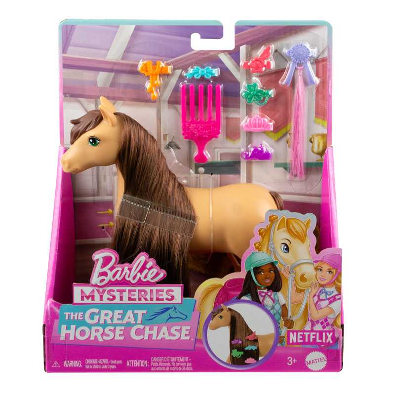 Mattel Barbie Mysteries The Great Horse Chase Pony Pepper Άλογο Καστανά Μαλλιά