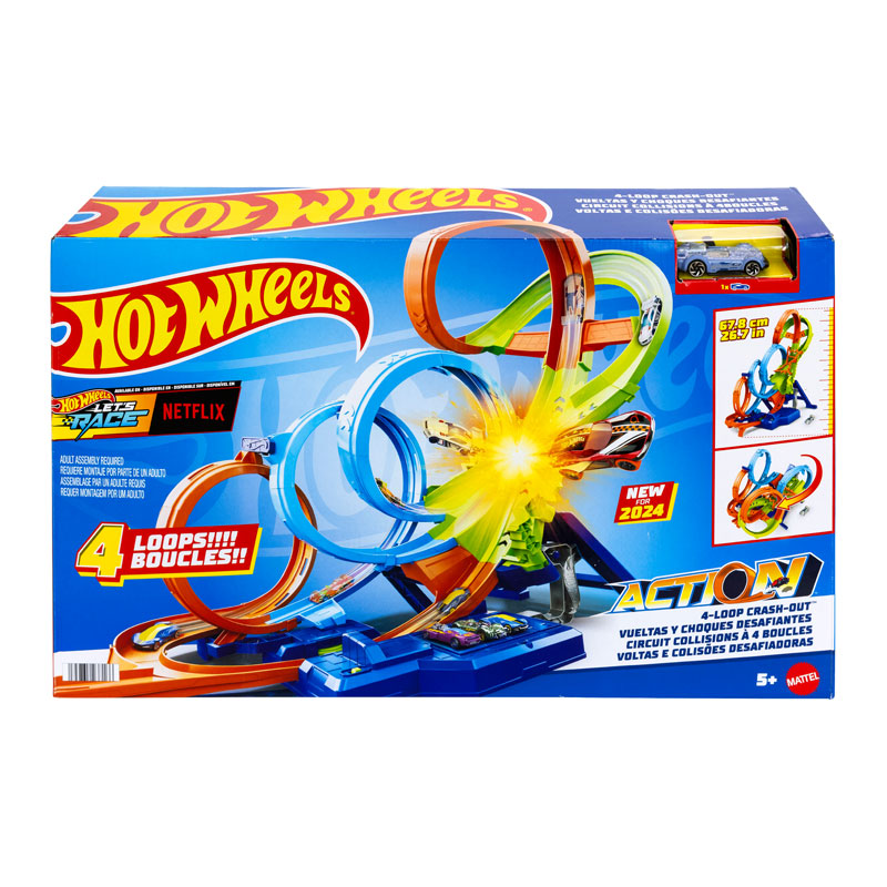 Mattel Hot Wheels Action Πίστα Συγκρούσεων Με 4 Λούπ HXR70