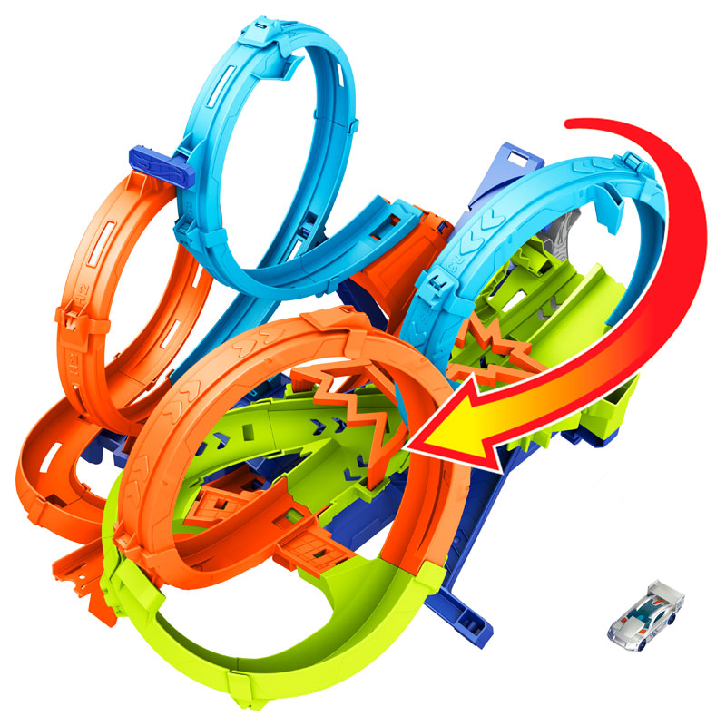 Mattel Hot Wheels Action Πίστα Συγκρούσεων Με 4 Λούπ HXR70