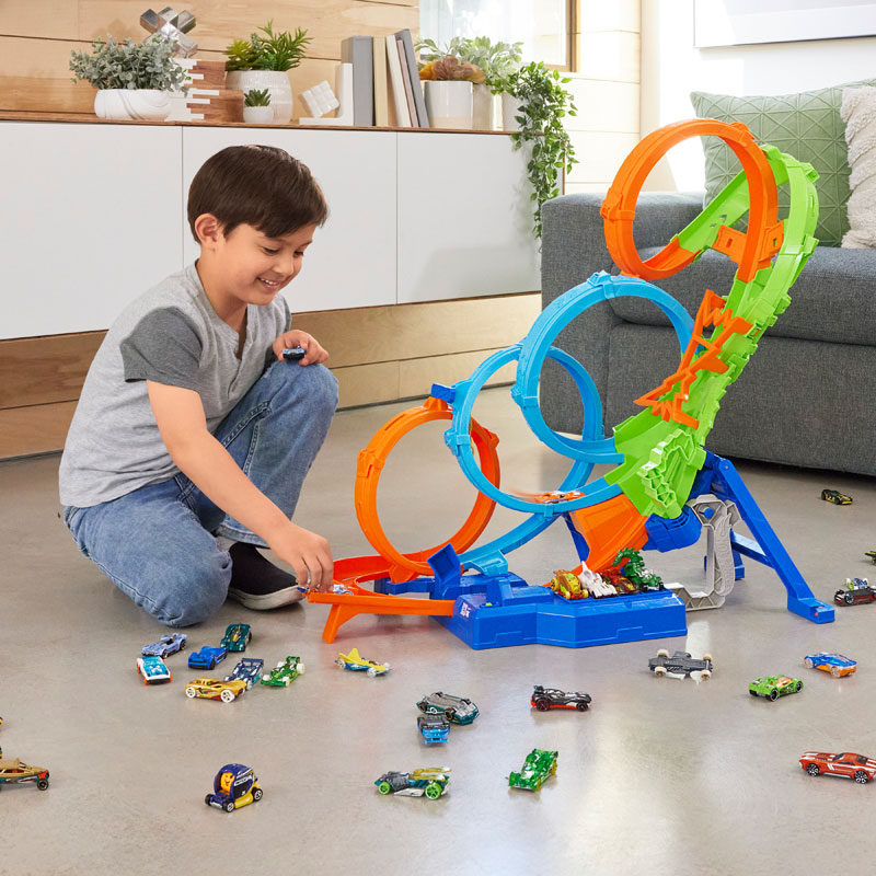 Mattel Hot Wheels Action Πίστα Συγκρούσεων Με 4 Λούπ HXR70
