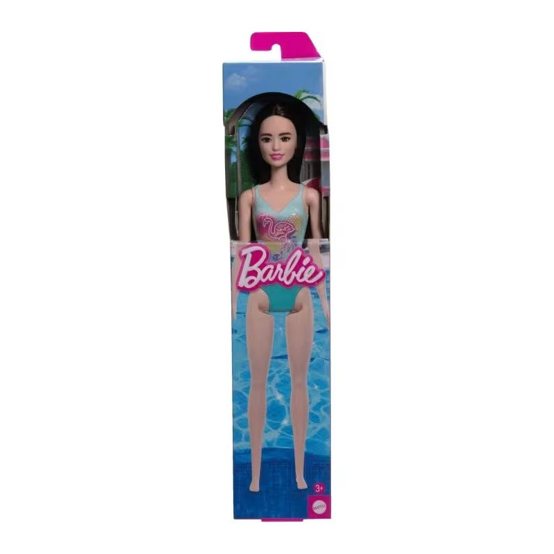 Mattel Barbie Beach Doll Κούκλα Με Tropical Blue Swimsuit