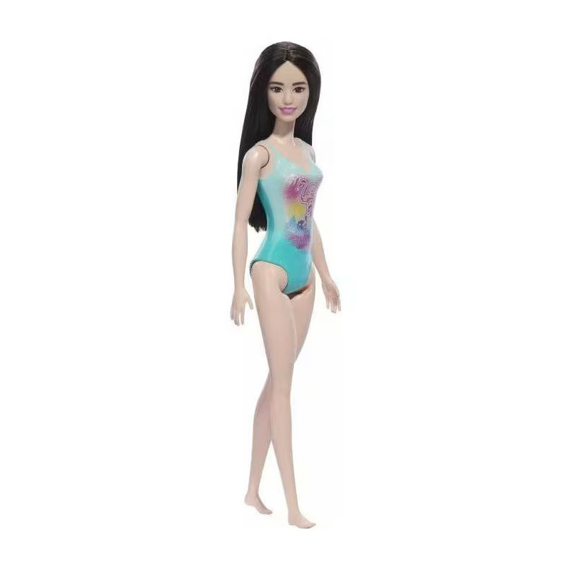 Mattel Barbie Beach Doll Κούκλα Με Tropical Blue Swimsuit