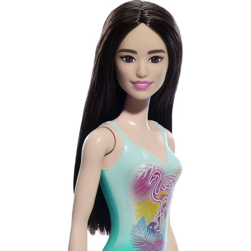 Mattel Barbie Beach Doll Κούκλα Με Tropical Blue Swimsuit