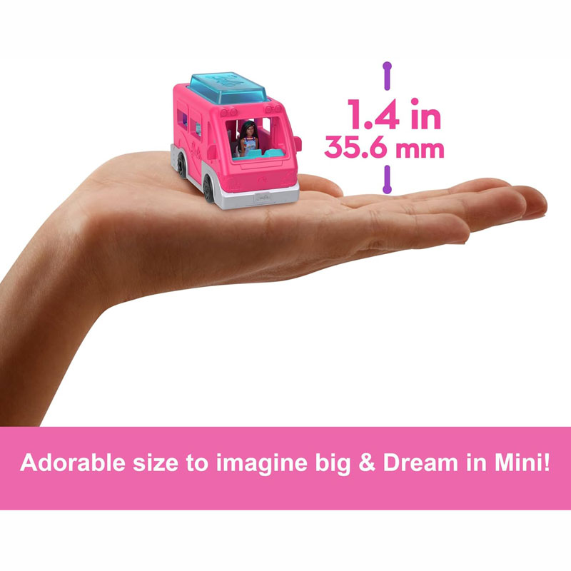 Mattel Barbie Mini Barbieland DreamCamper Color-Change & Mini Barbie Doll & Αξεσουάρ HYF39