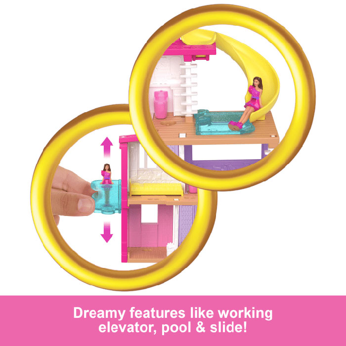 Mattel Barbie Mini Barbieland Mini Dreamhouse & Mini Doll HYF47/HYF44