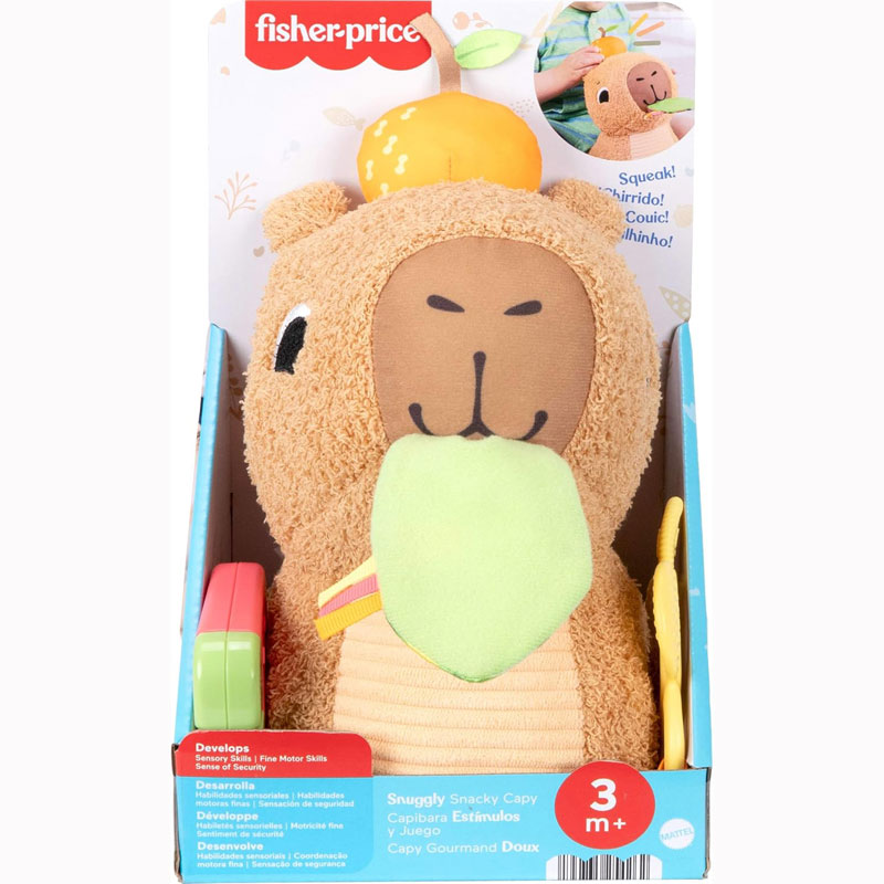 Fisher Price Sensimals Capybara Plush Μαλακό Καπιμπάρα Δραστηριοτήτων HYR54