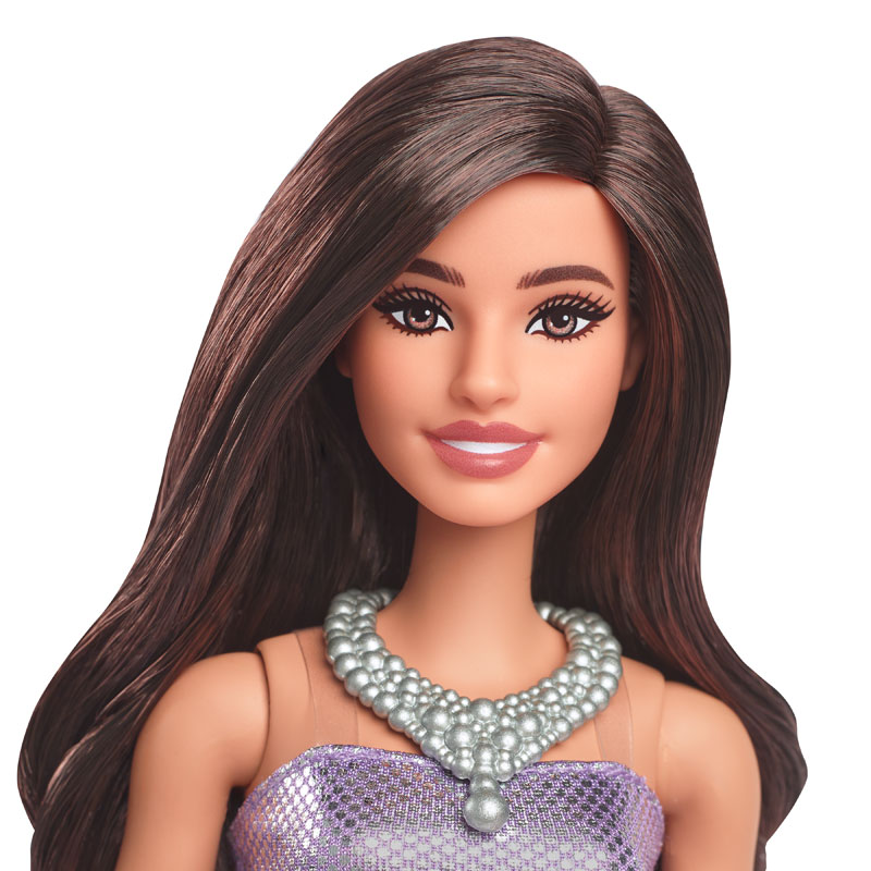 Mattel Barbie Fashionistas Doll Μωβ Φόρεμα #234  HYT92