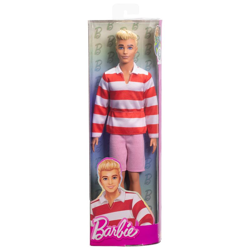 Mattel Ken® Doll Fashionistas M Ριγέ Μπλούζα & Ροζ Σορτς No241